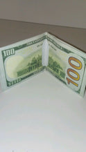 Load image into Gallery viewer, 100$ One Hundred Dollar Bill Printed Thin Benjamin BiFold Wallet Fashion
