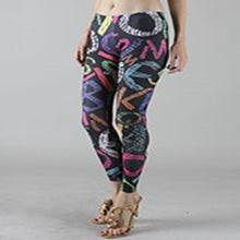 Load image into Gallery viewer, Womens Plus Size Alphabet Inspired Geometric Leggings 3X
