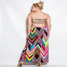 Load image into Gallery viewer, Womens Chevron Print Halter Summer Beach Dress S M L
