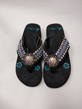 Load image into Gallery viewer, Montana West Aztec Geometric Hand Beaded Flip Flop Sandals 9, 10, 11
