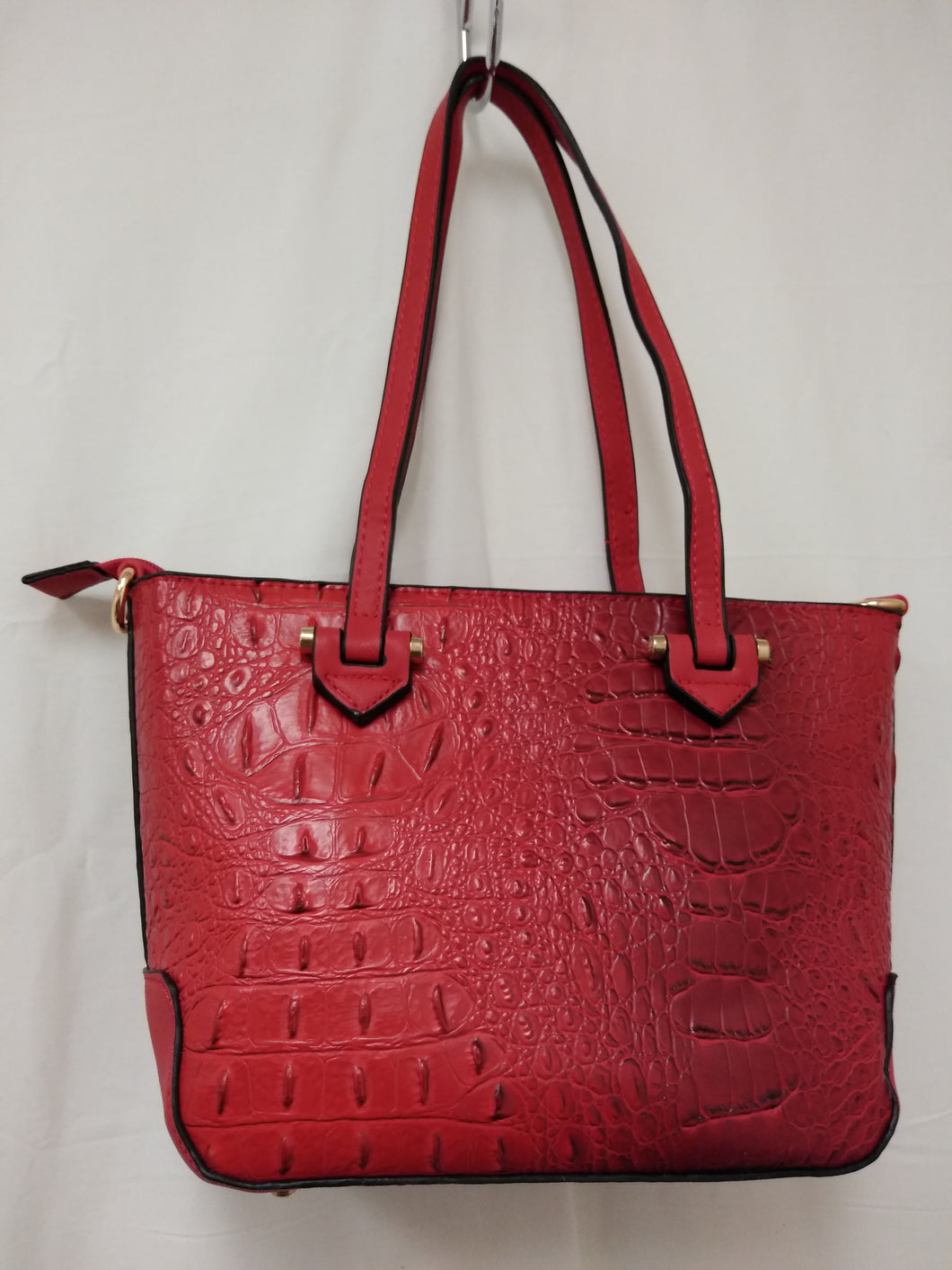 Women's Small Red textured Shoulder Bag Purse