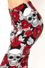 Load image into Gallery viewer, Womens Red And Black Skeleton Bones Leggings S, M, L
