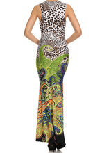 Load image into Gallery viewer, Womens Animal And Paisley Print V-Neck Summer Beach Dress S M L
