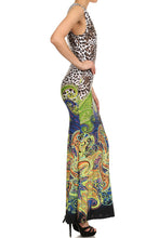 Load image into Gallery viewer, Womens Animal And Paisley Print V-Neck Summer Beach Dress S M L
