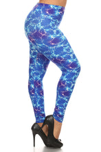 Load image into Gallery viewer, Womens Blue Thunderstorm Leggings L XL 1X 2X
