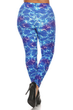 Load image into Gallery viewer, Womens Blue Thunderstorm Leggings L XL 1X 2X
