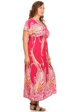 Load image into Gallery viewer, Womens Fuschia Pink Maxi Dress 2X, 3X ,4X
