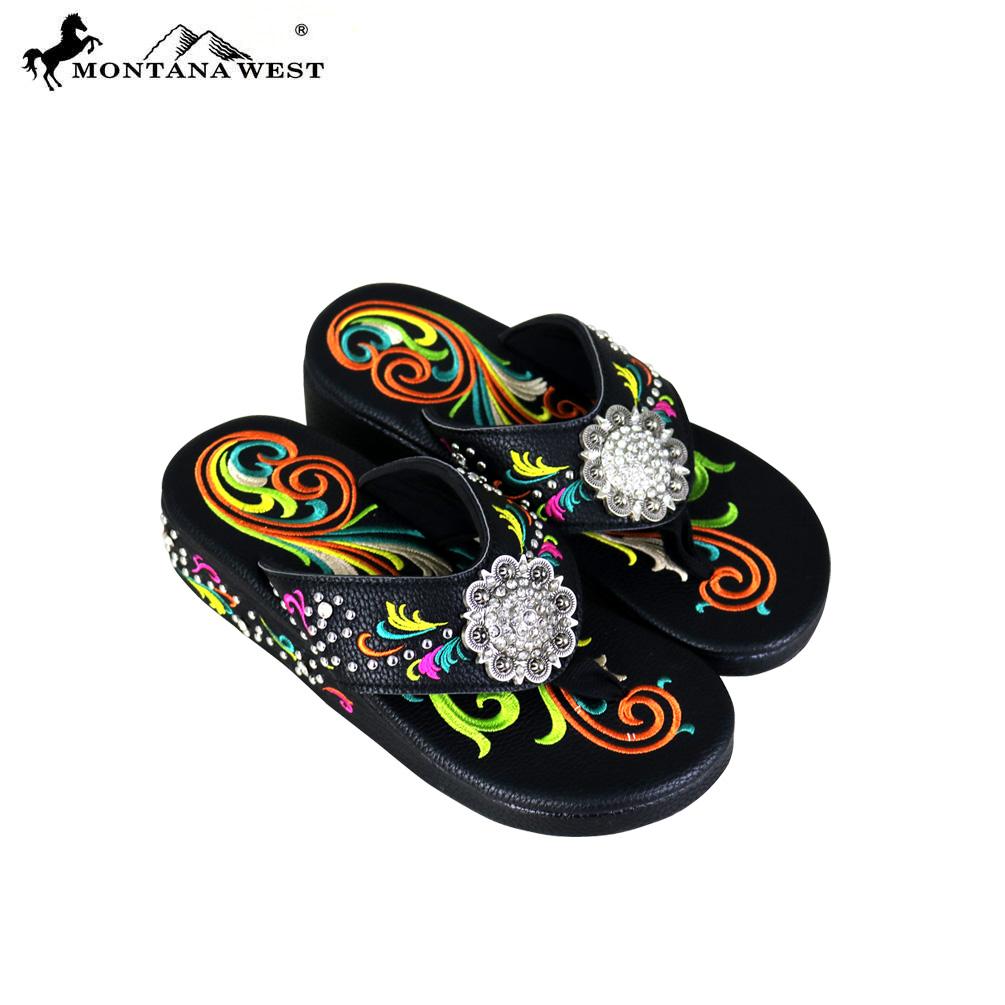 Montana West Novelty Embroidered Sandals 6 7 8 9 10 11
