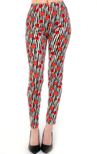 Load image into Gallery viewer, Womens Very Cherry Striped Leggings S M L
