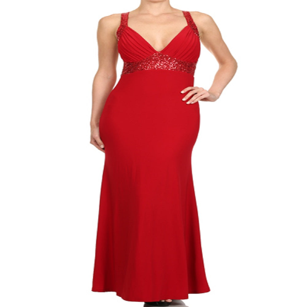 Red V Neck Holiday Prom Backless Cocktail Dress S M L